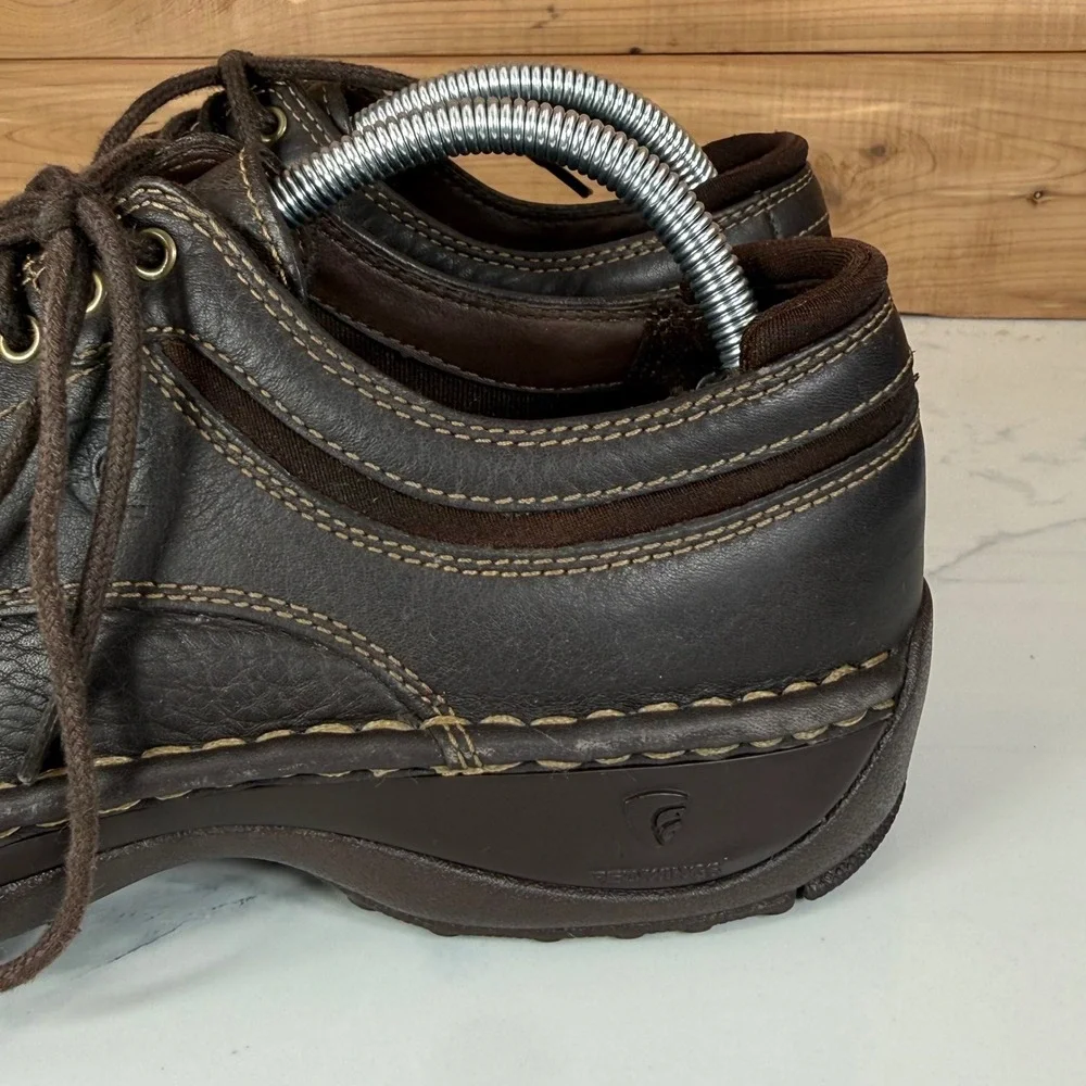Red Wing 4114 Oxford Shoes Mens 9D Worx Mens Dark Brown Leather Lace Up Work